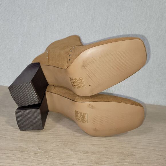 Mi.iM Brown Ankle Booties with Stud Detail - Picture 8 of 11